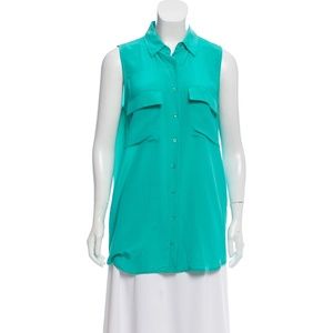 Equipment silk pocket blouse